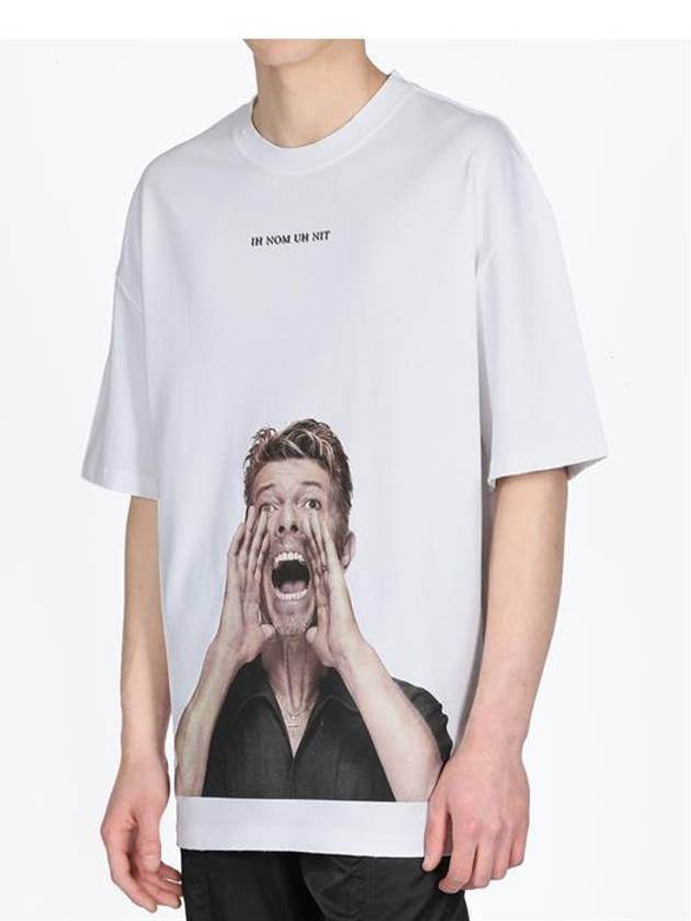 David Bowie Oversized Fit Short Sleeve T-Shirt White - IH NOM UH NIT - BALAAN 3