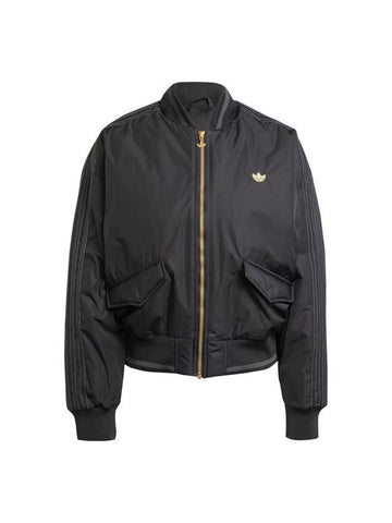 Oversized Bomber Jacket Black - ADIDAS - BALAAN 1