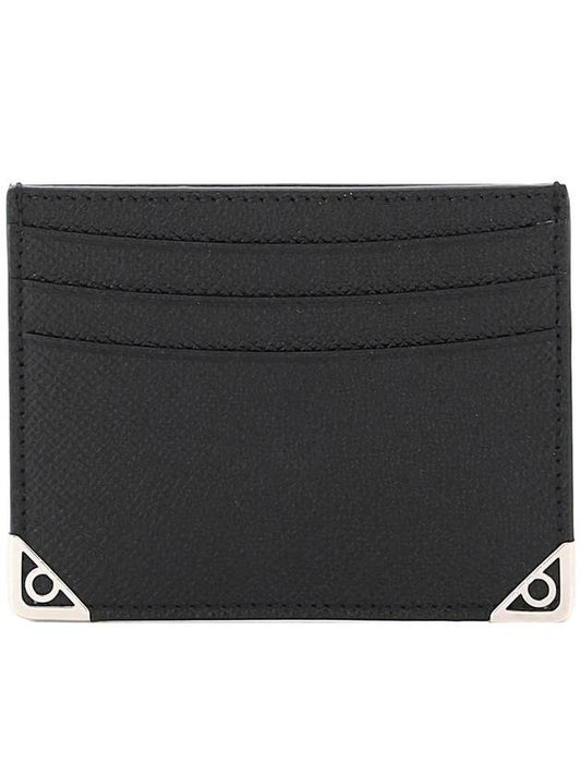 Slim Leather Card Wallet Black - SALVATORE FERRAGAMO - BALAAN 1