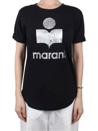 Women s Coldy Short Sleeve T Shirt Black TS0004FA A1N10E 01BK 1120602 - ISABEL MARANT - BALAAN 1