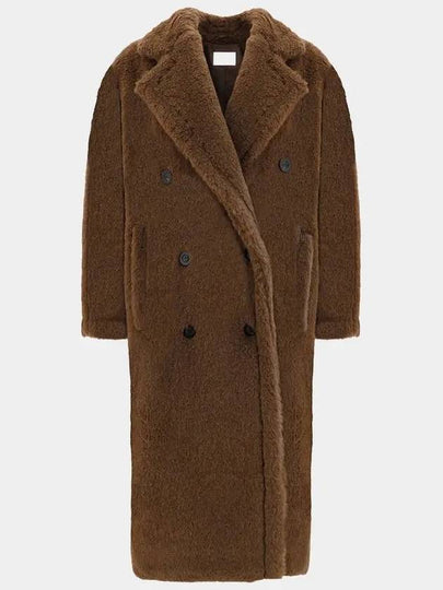 Faust Teddy Alpaca Double Shearling Coat Brown - MAX MARA - BALAAN 2