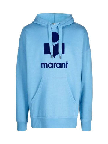 Miley Logo Print Hooded Blue - ISABEL MARANT - BALAAN 1