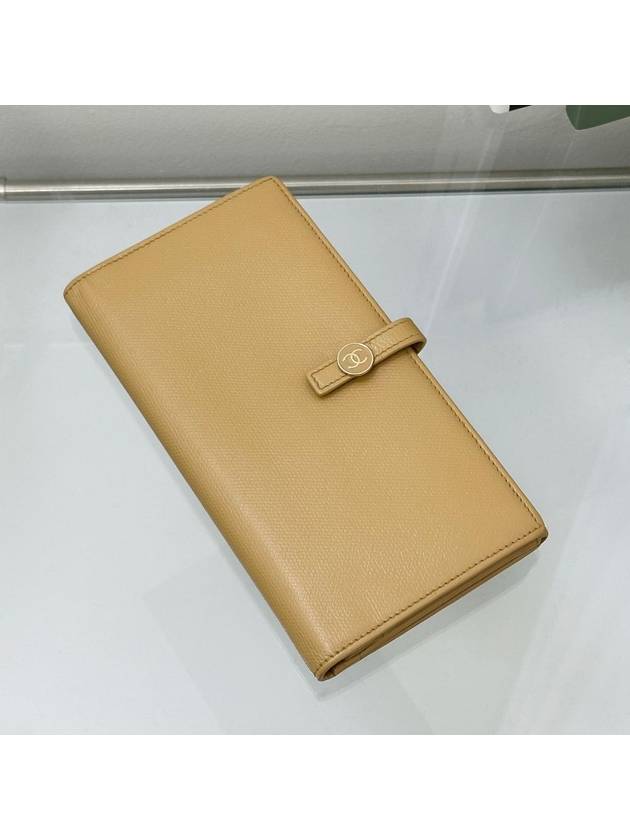 Vintage beige yellow leather long wallet3VCHW24936 - CHANEL - BALAAN 2