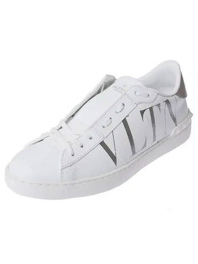 VLTN Logo Open Low-Top Sneakers White - VALENTINO - BALAAN 2