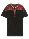 Red Wings Short Sleeve T-shirt Black - MARCELO BURLON - BALAAN 2