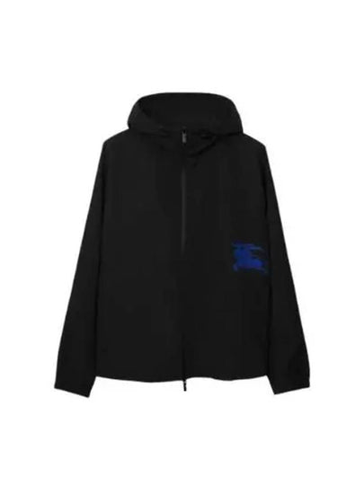 Equestrian Knight Applique Hooded Jacket Black - BURBERRY - BALAAN 2