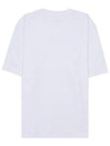 Small Heart Logo Boxy Fit Short Sleeve T-Shirt White - AMI - BALAAN 3