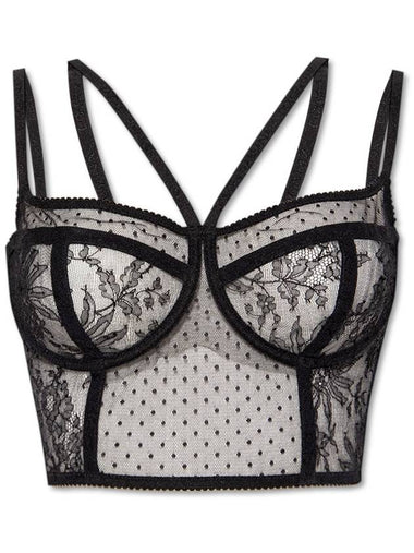 Lingerie Bustier Camisole Black - DOLCE&GABBANA - BALAAN 1