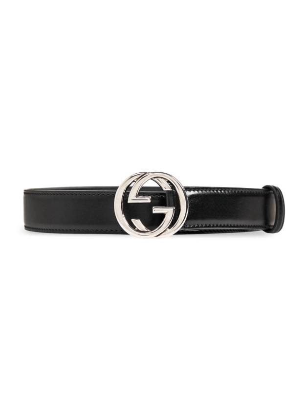 Interlocking G Leather Belt Black - GUCCI - BALAAN 2