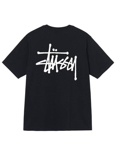 Logo Basic Short Sleeve T-Shirt Black - STUSSY - BALAAN 2