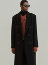 Neuer Cashmere Double Breasted Coat Black - NOIRER - BALAAN 3