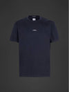 Metropolis Center Logo Short Sleeve T-Shirt Navy - CP COMPANY - BALAAN 7