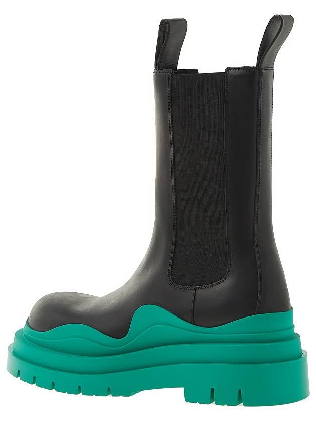 Green Tire Chelsea Boots Acid Turquoise Black - BOTTEGA VENETA - BALAAN.