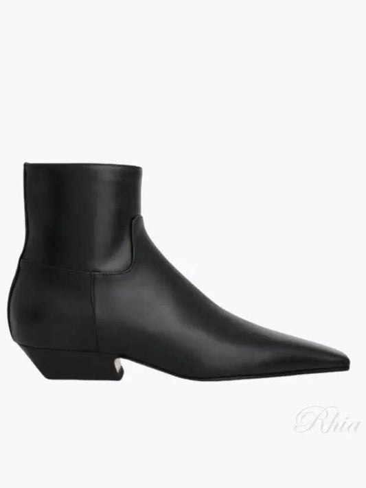 MARFA Calf Ankle Boot Heel F1066 824 BLACK - KHAITE - BALAAN 1