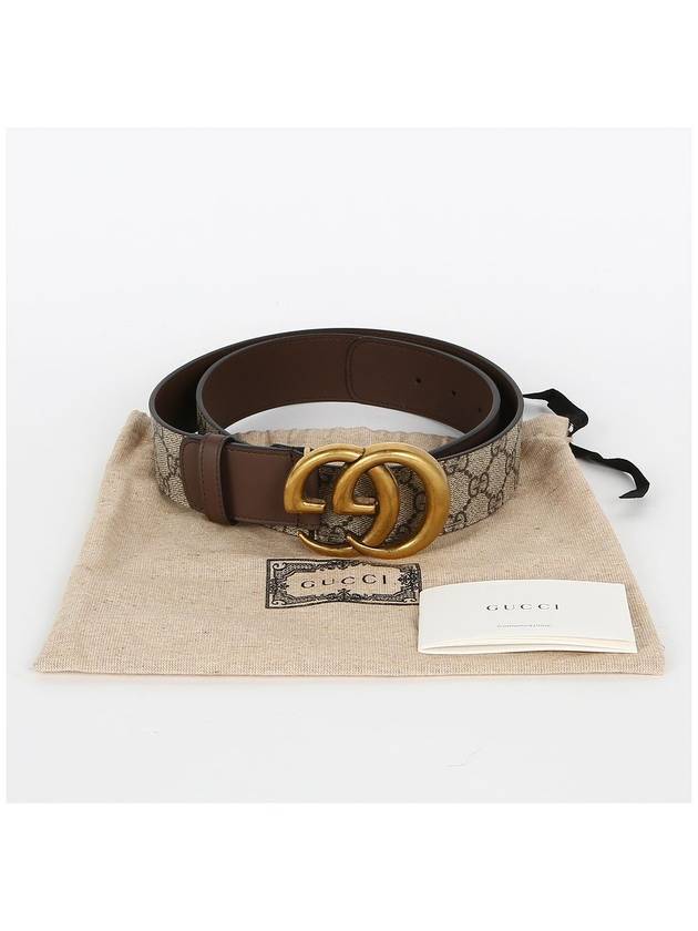 GG Buckle Leather Belt Brown Beige - GUCCI - BALAAN 6