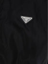 Triangle Logo Zip Up Jacket Black - PRADA - BALAAN 4