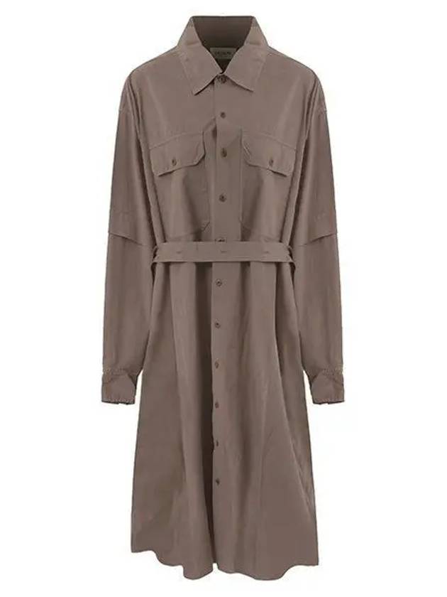 DR453 LF699 PU813 Two Pocket Shirt Dress Misty Mauve 996618 - LEMAIRE - BALAAN 1