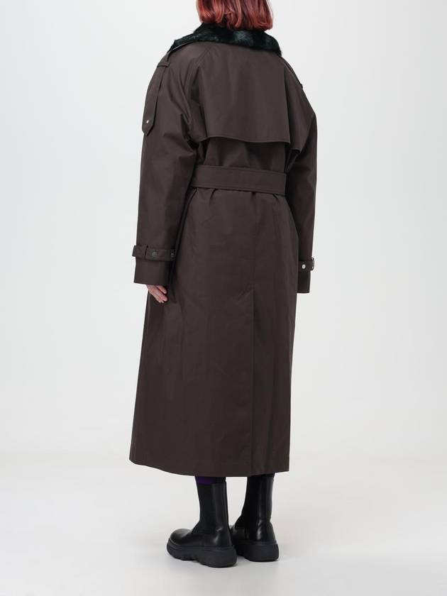 Long Kennington Shearling Trench Coat Otter - BURBERRY - BALAAN 4