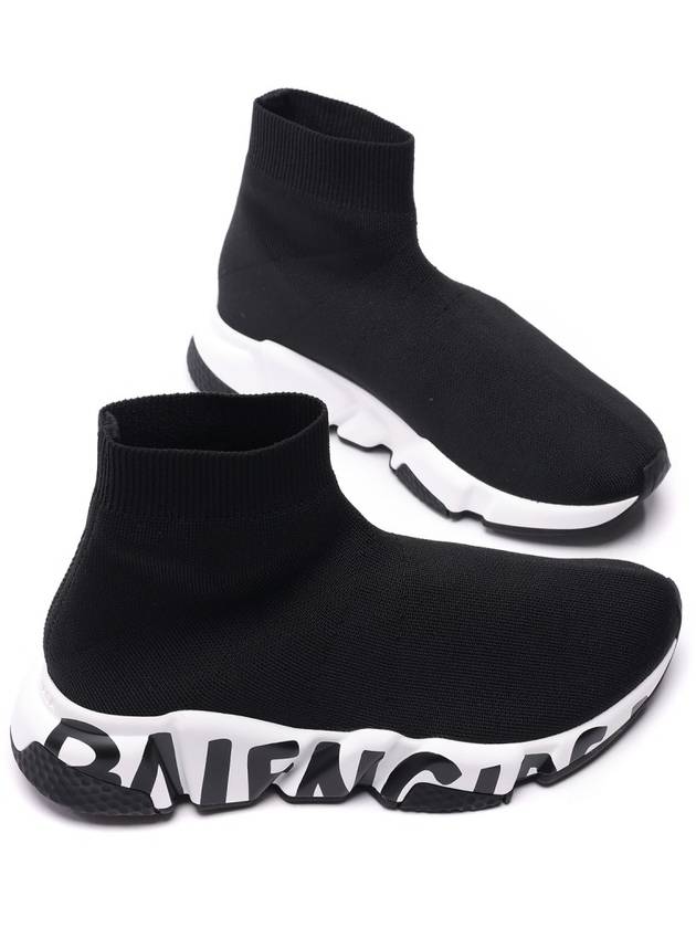 Speedrunner Graffiti Logo Sole High Top Sneakers Black - BALENCIAGA - BALAAN 6