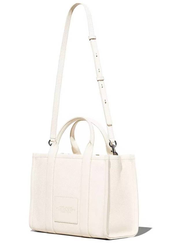 Logo Medium Leather Tote Bag Ivory - MARC JACOBS - BALAAN 4