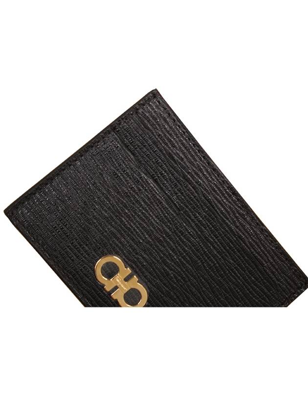 Gancini Card Wallet Black - SALVATORE FERRAGAMO - BALAAN 5