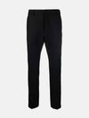 Cigarette Fit Straight Pants Black - AMI - BALAAN 4