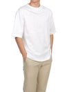 Men's Pink Label Crew Neck Cotton Short Sleeve T-Shirt White - ACNE STUDIOS - BALAAN 5