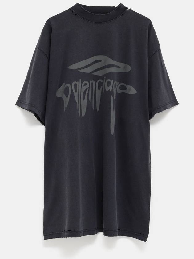 3B Liquefied T-Shirt Oversized for Men - BALENCIAGA - BALAAN 1