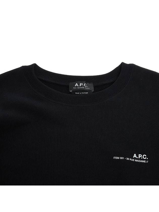 Item Logo Sweatshirt Black - A.P.C. - BALAAN 4