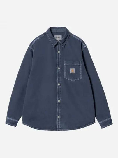 George Chest Logo Patch Denim Long Sleeve Shirt Blue - CARHARTT WIP - BALAAN 2