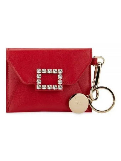 Women's Strass Card Wallet Red - ROGER VIVIER - BALAAN 2