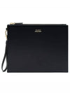 Logo Leather Clutch Bag Black - GUCCI - BALAAN 1