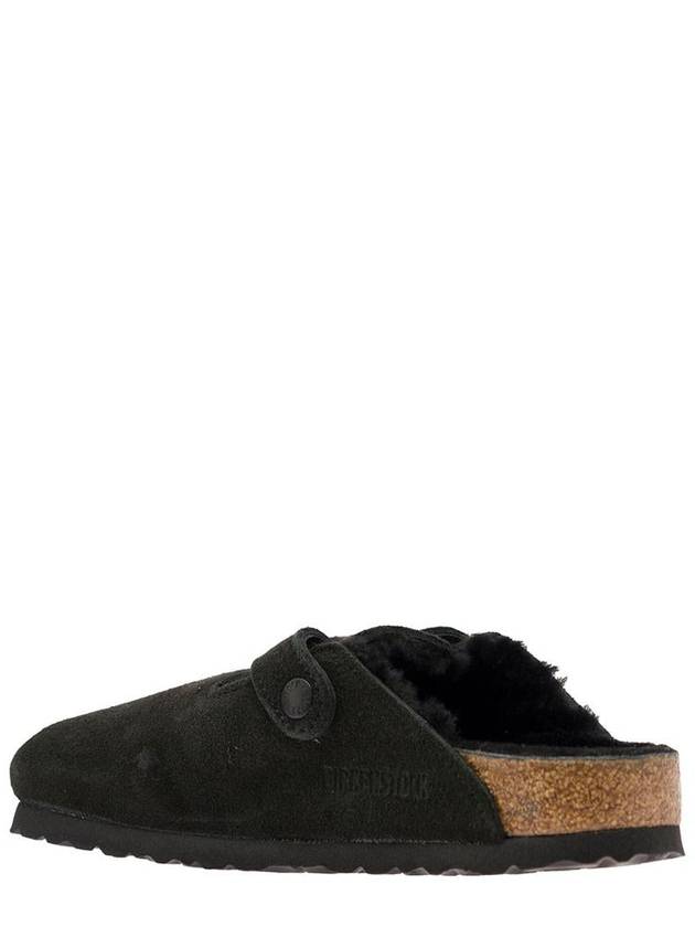 'Boston' Black Shearling Sabot Man Birkenstock - BIRKENSTOCK - BALAAN 2