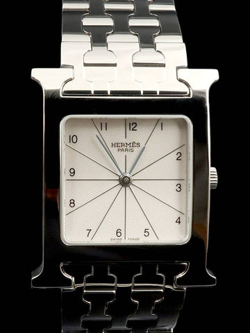 Steel Quartz Silver H Hour Large Men s Watch - HERMES - BALAAN 1