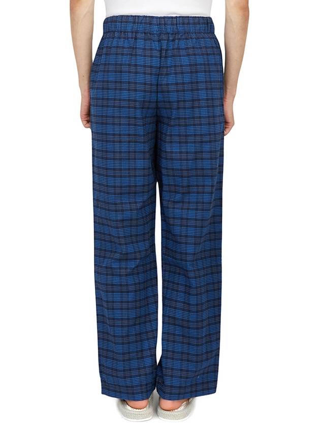 Poplin Pajamas Organic Cotton Straight Pants Blue Hour - TEKLA - BALAAN 5