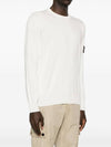 Crewneck Soft Cotton Knit Top White - STONE ISLAND - BALAAN 4