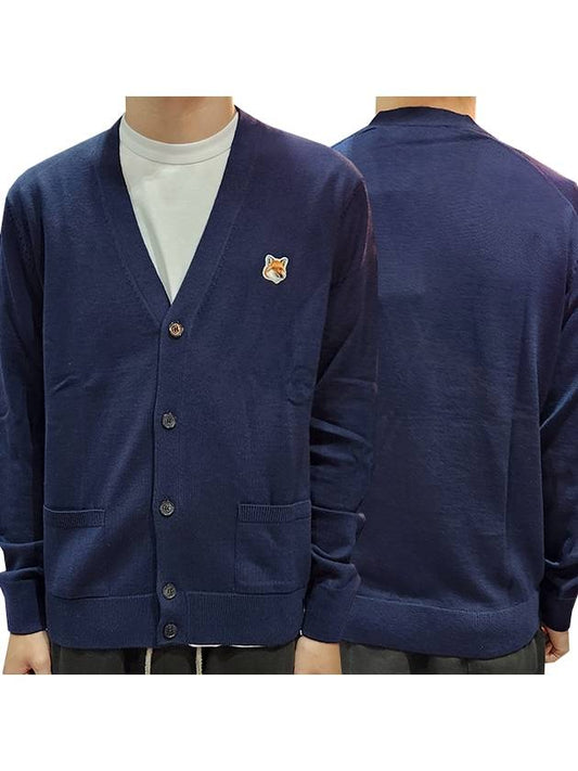 Fox Head Patch Classic Cardigan Navy - MAISON KITSUNE - BALAAN 2