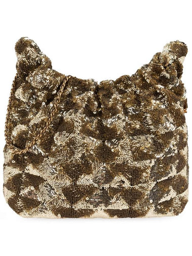 Tory Burch Sequin Fleming Mini 'bucket' Bag, Women's, Gold - TORY BURCH - BALAAN 1