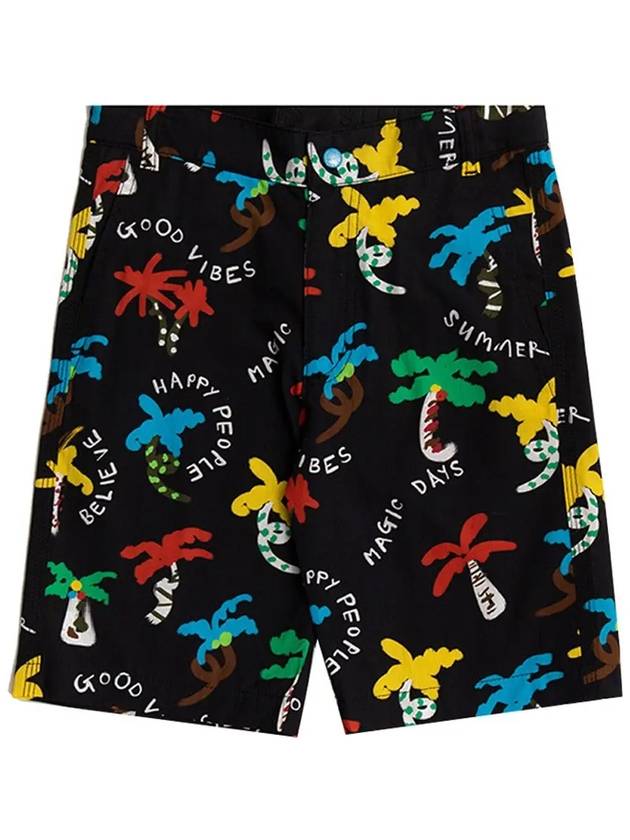 Kids Palm Graphic Short Pants TS6Q09 Z0974 930MC - STELLA MCCARTNEY - BALAAN 2