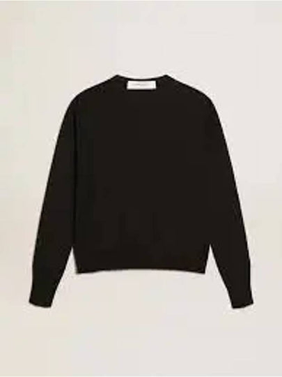 Round Neck Wool Knit Top Black - GOLDEN GOOSE - BALAAN 2