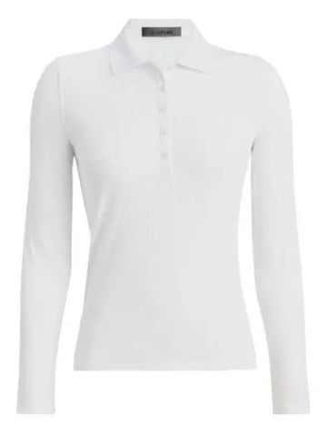 24 Ribbed Tech Nylon Long Sleeve Polo GLP000031 SNO Women s Rib - G/FORE - BALAAN 1