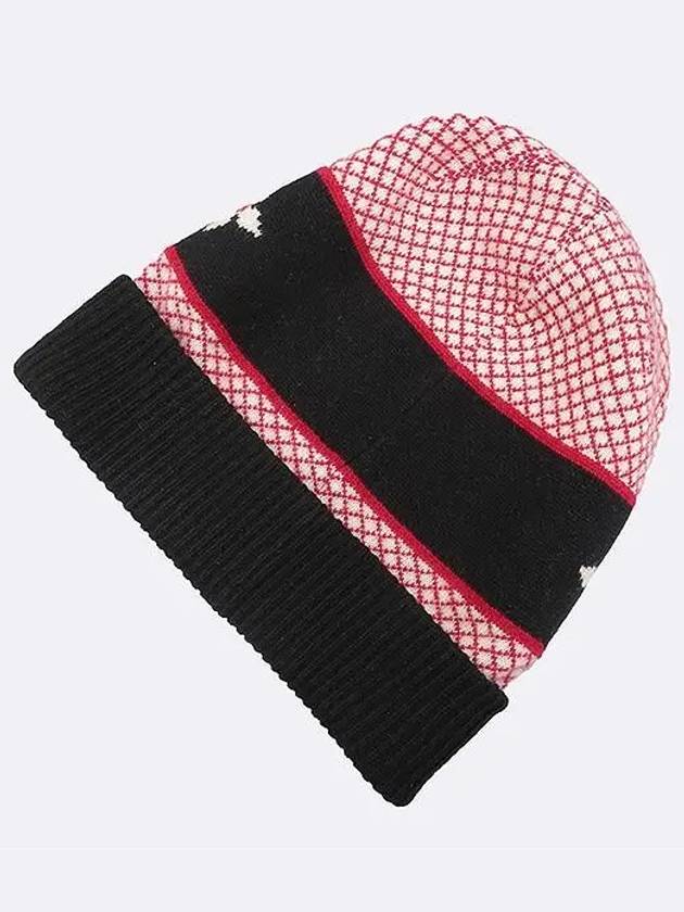 M77312 Red color BONNET DOUBLE LV cashmere blend women s beanie - LOUIS VUITTON - BALAAN 3