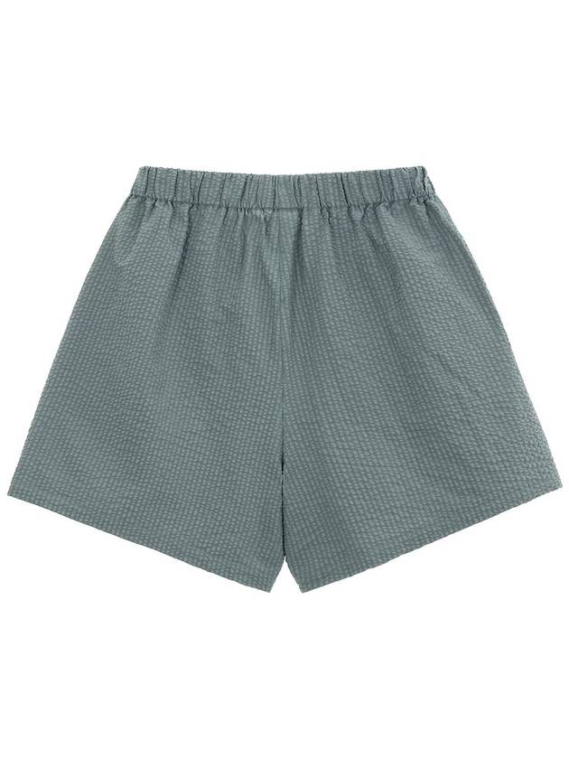 Runway Cotton Seersucker Shorts Khaki - ULKIN - BALAAN 4