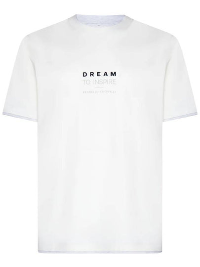 Logo Lettering Short Sleeve T-shirt  White - BRUNELLO CUCINELLI - BALAAN 2