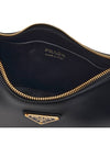 Arque Leather Shoulder Bag Black - PRADA - BALAAN 10