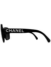 Sunglasses CH5408 1026S4 Square White Lettering Black - CHANEL - BALAAN 6