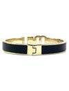 Enamel Metal Logo Bracelet Black - MIU MIU - BALAAN 3