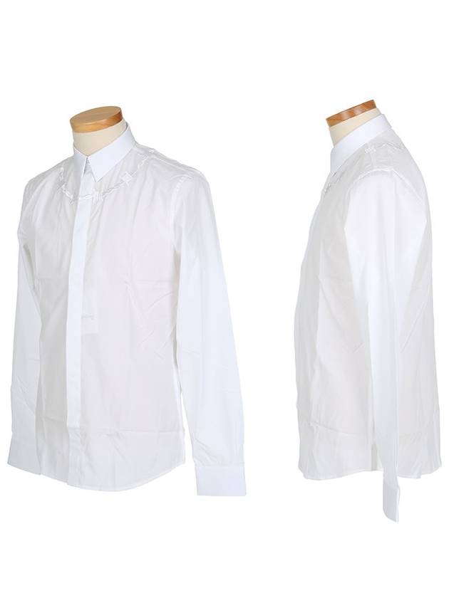 6018 306 100 White Crown of Thorns Embroidered Shirt - GIVENCHY - BALAAN 2