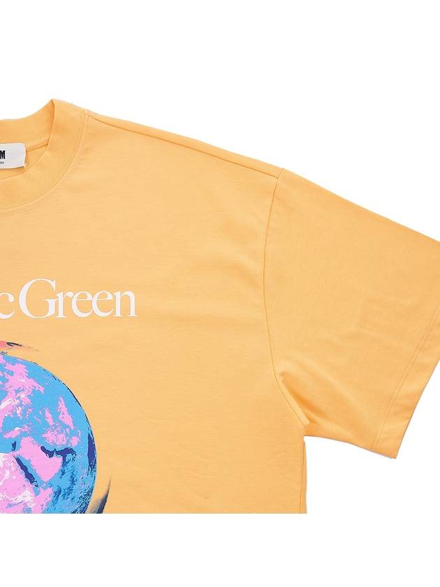 Fantastic Green Sustainable Cotton Short Sleeve T-Shirt Orange - MSGM - BALAAN 5