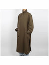 Wrap Wool Double Coat Dark Squirrer - LEMAIRE - BALAAN 5